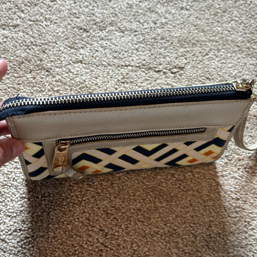 Spartina 449 leather and linen wristlet - Picture 6 of 10